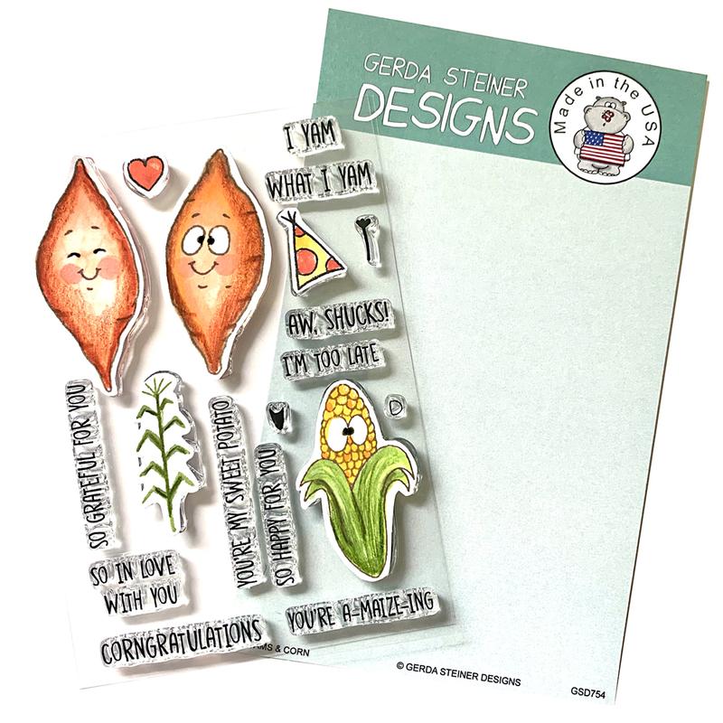 Gerda Steiner - Yams & Corn 4x6 Clear Stamp Set