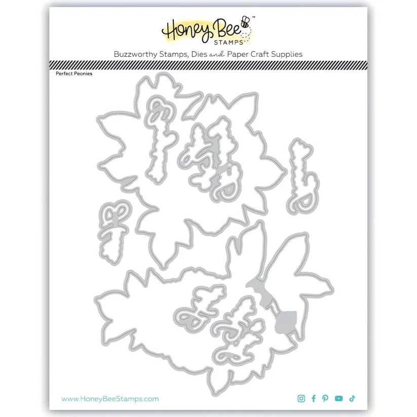*NEW* - Honey Bee - Perfect Peonies - Honey Cuts Coordinating Dies