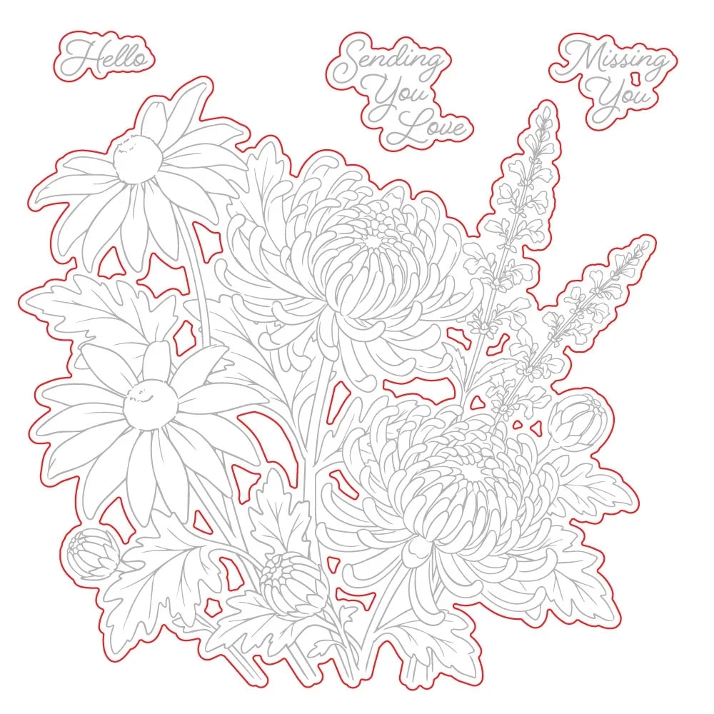 **NEW* - Honey Bee - Harvest Blooms - Honey Cuts Coordinating Dies