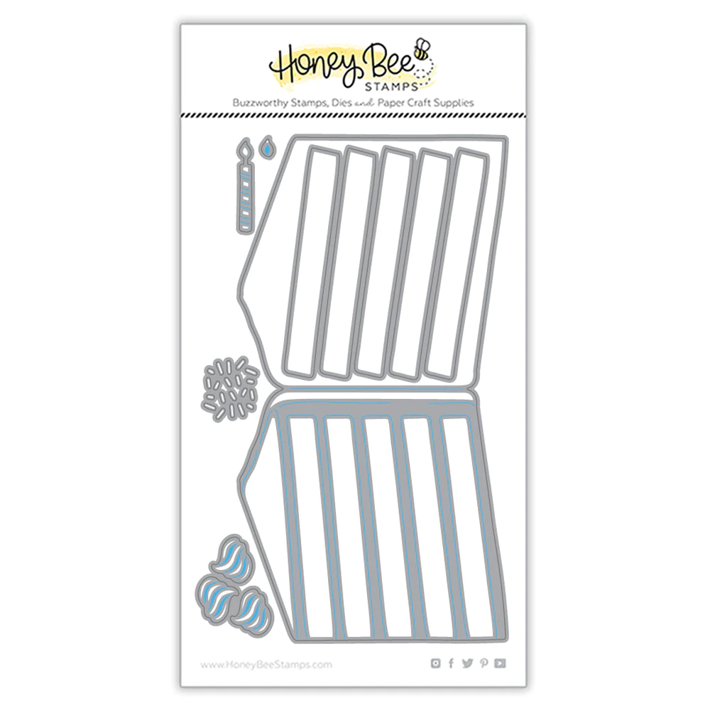 Honey Bee - Birthday Cake A2 Card Base | Honey Cuts