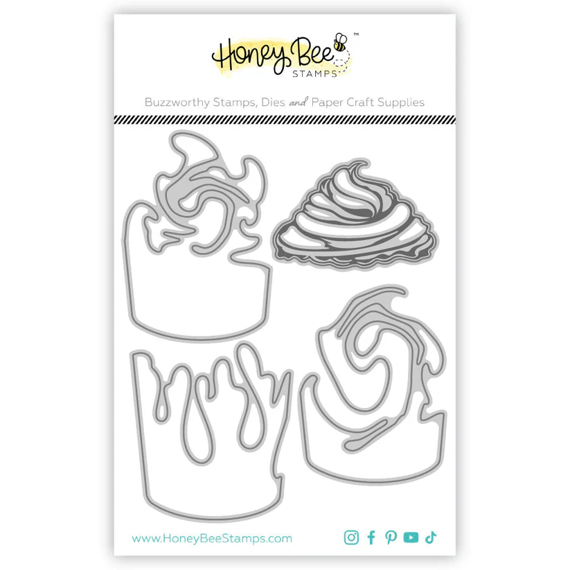 **NEW* - Honey Bee - Lovely Layers: Coffee Cup Swirls Add-On - Honey Cuts