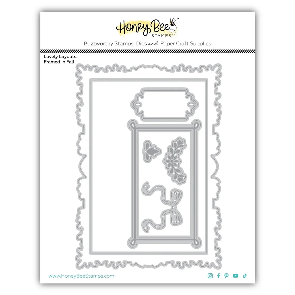 **NEW* - Honey Bee - Lovely Layouts: Framed In Fall - Honey Cuts Stand-Alone Dies