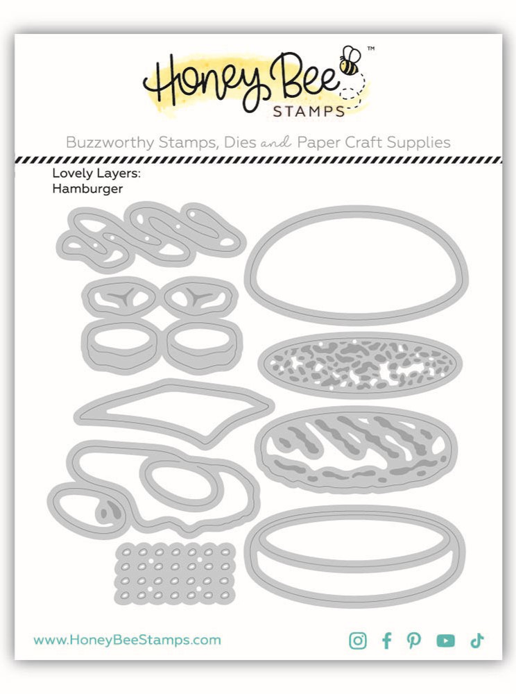 **NEW* - Honey Bee - Lovely Layers: Hamburger - Honey Cuts Stand-Alone Dies
