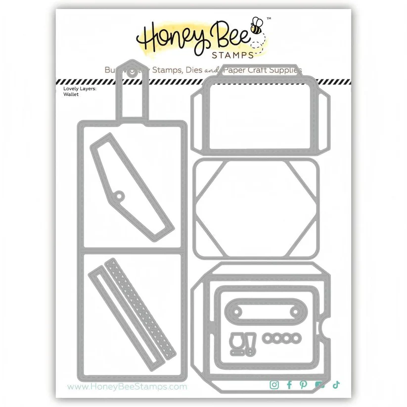 **NEW* - Honey Bee - Lovely Layers: Wallet - Honey Cuts Stand-Alone Dies