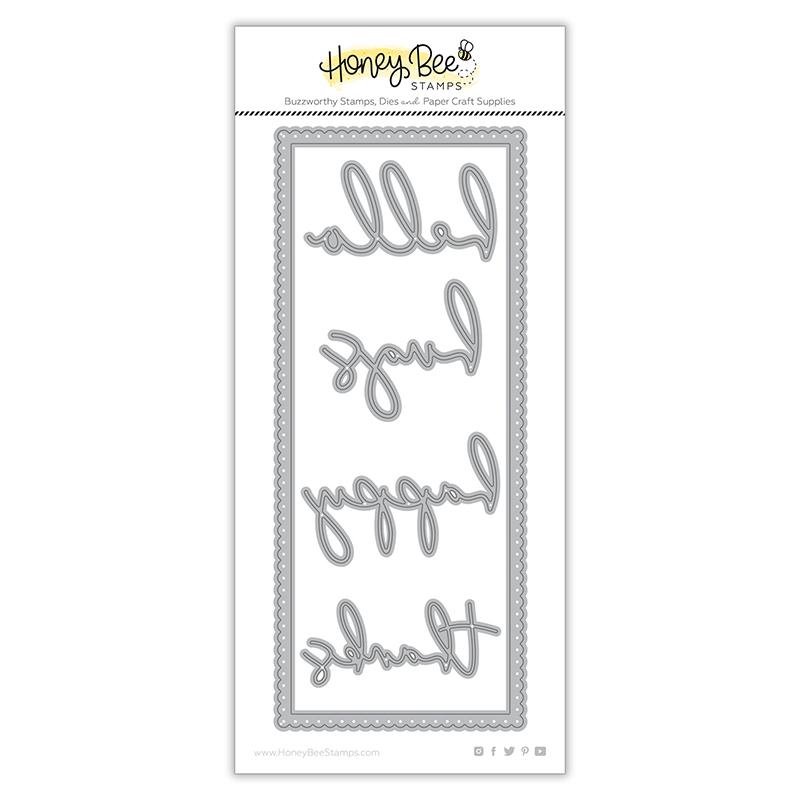 Honey Bee - Slimline Sentiments: Eyelet | Honey Cuts