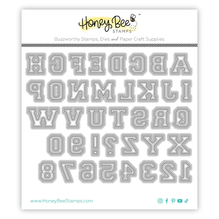 *NEW* - Honey Bee - Varsity Letters Alphabet Honey Cuts