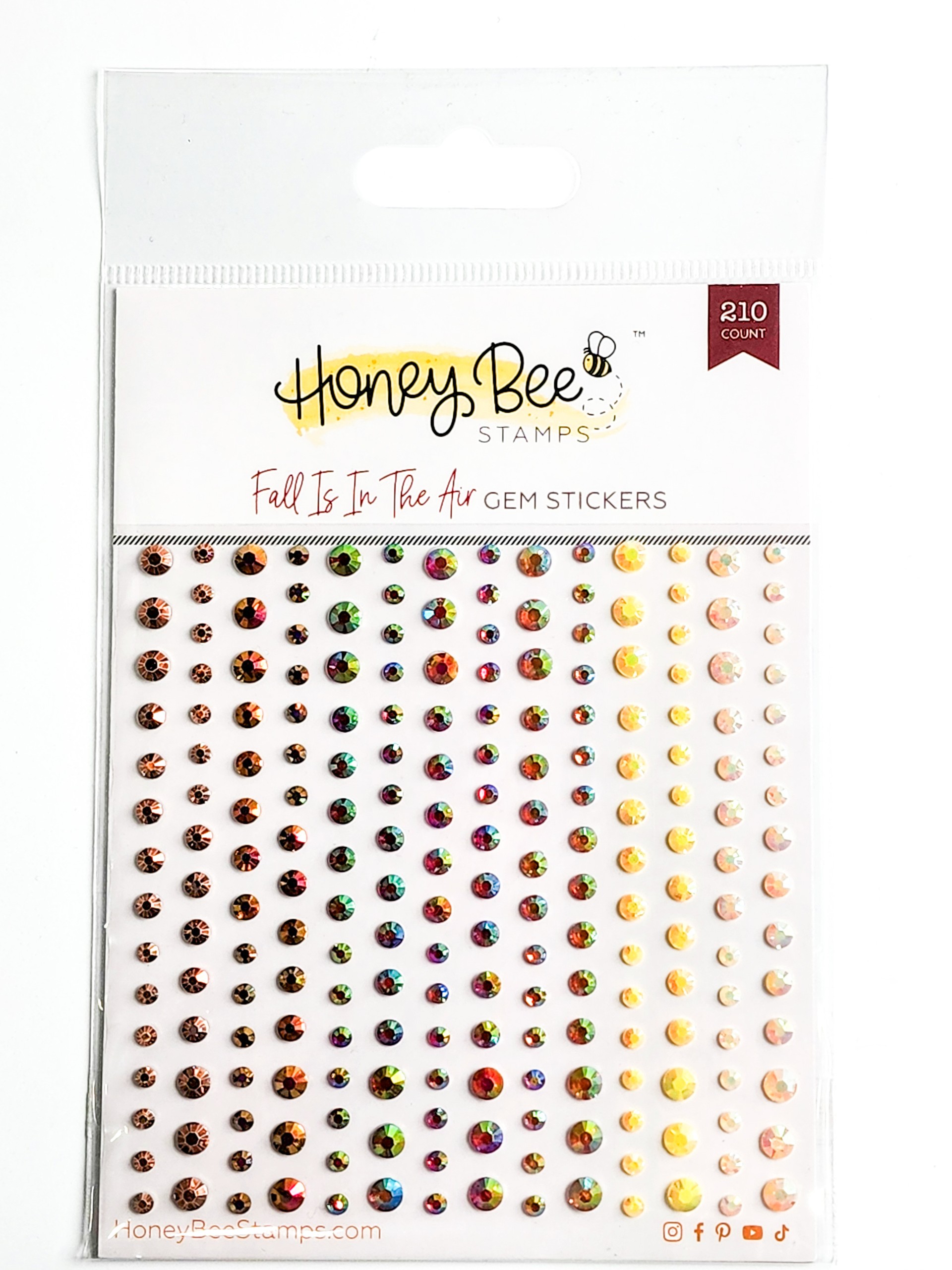 Honey Bee - Fall Is In The Air Gems Stickers - 210 Count