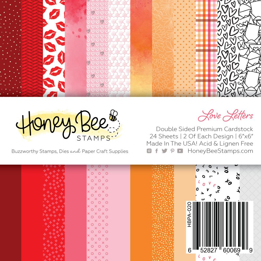Honey Bee - Paper Pad 6x6 | 24 Double Sided Sheets | Love Letters