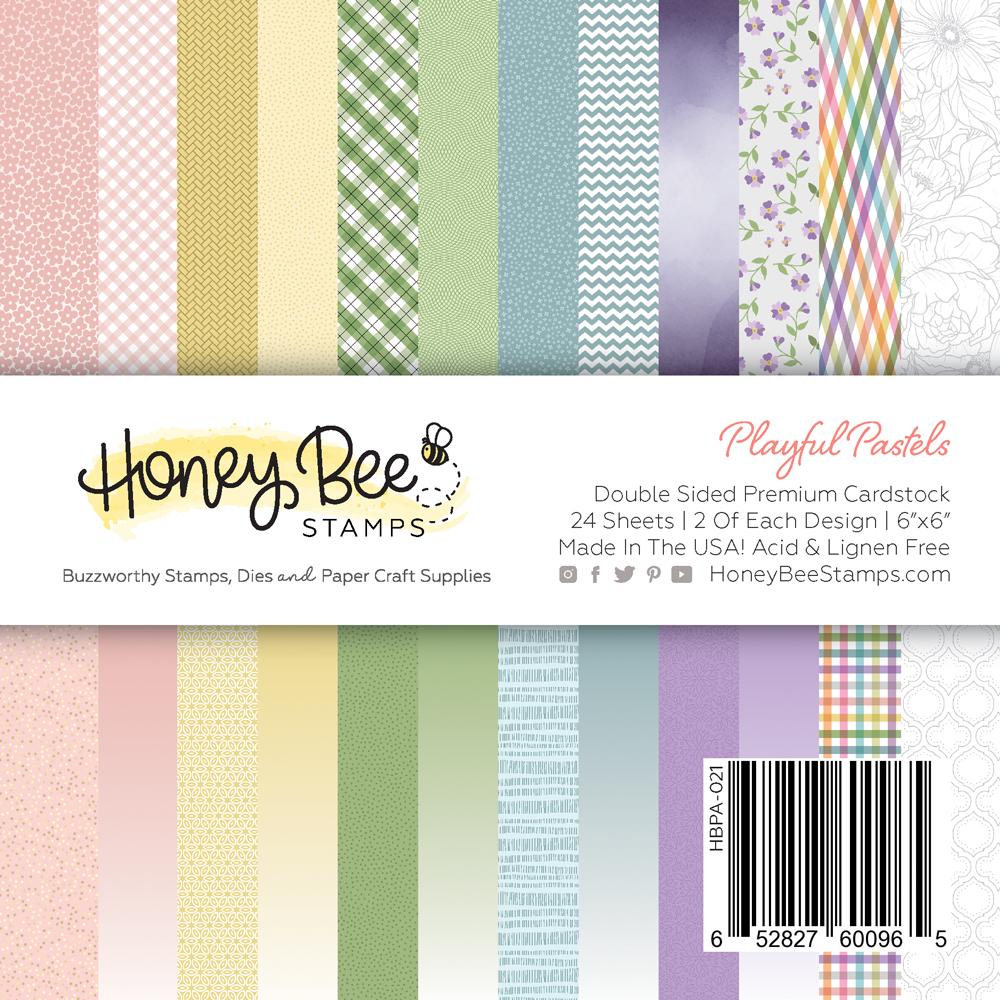 Honey Bee - Paper Pad 6x6 | 24 Double Sided Sheets | Playful Pastels