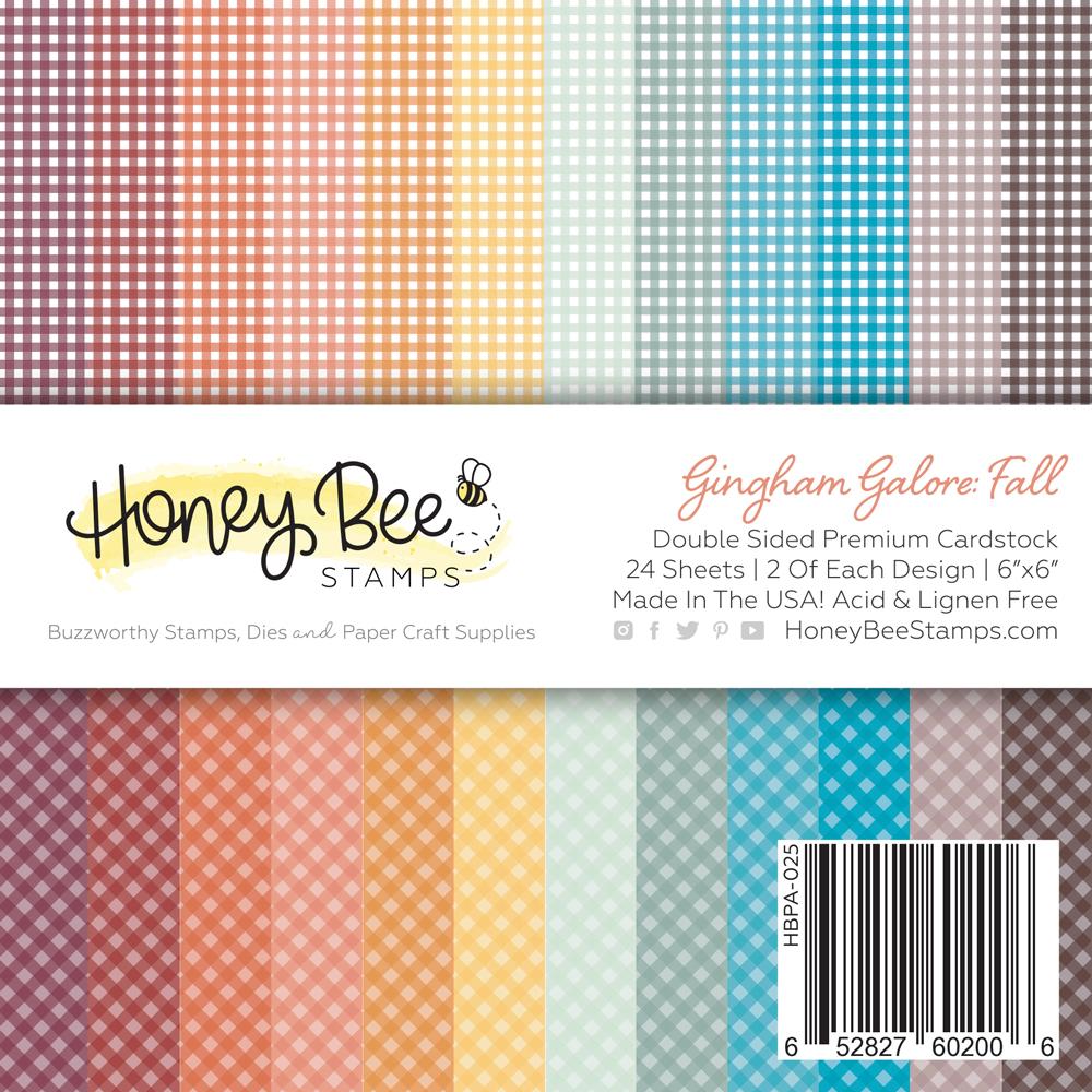 Honey Bee - Paper Pad 6x6 | 24 Double Sided Sheets | Gingham Galore: Fall