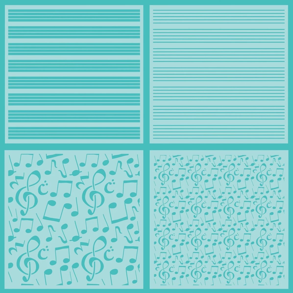 Honey Bee - Sheet Music | Stencils | Set of 4