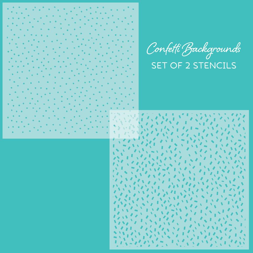 Honey Bee - Confetti | Background Stencils | Set of 2