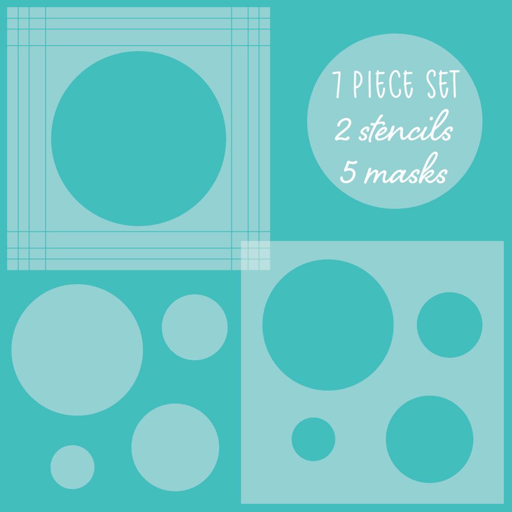Honey Bee - Circle Spotlight | Stencils & Masks | Set of 7