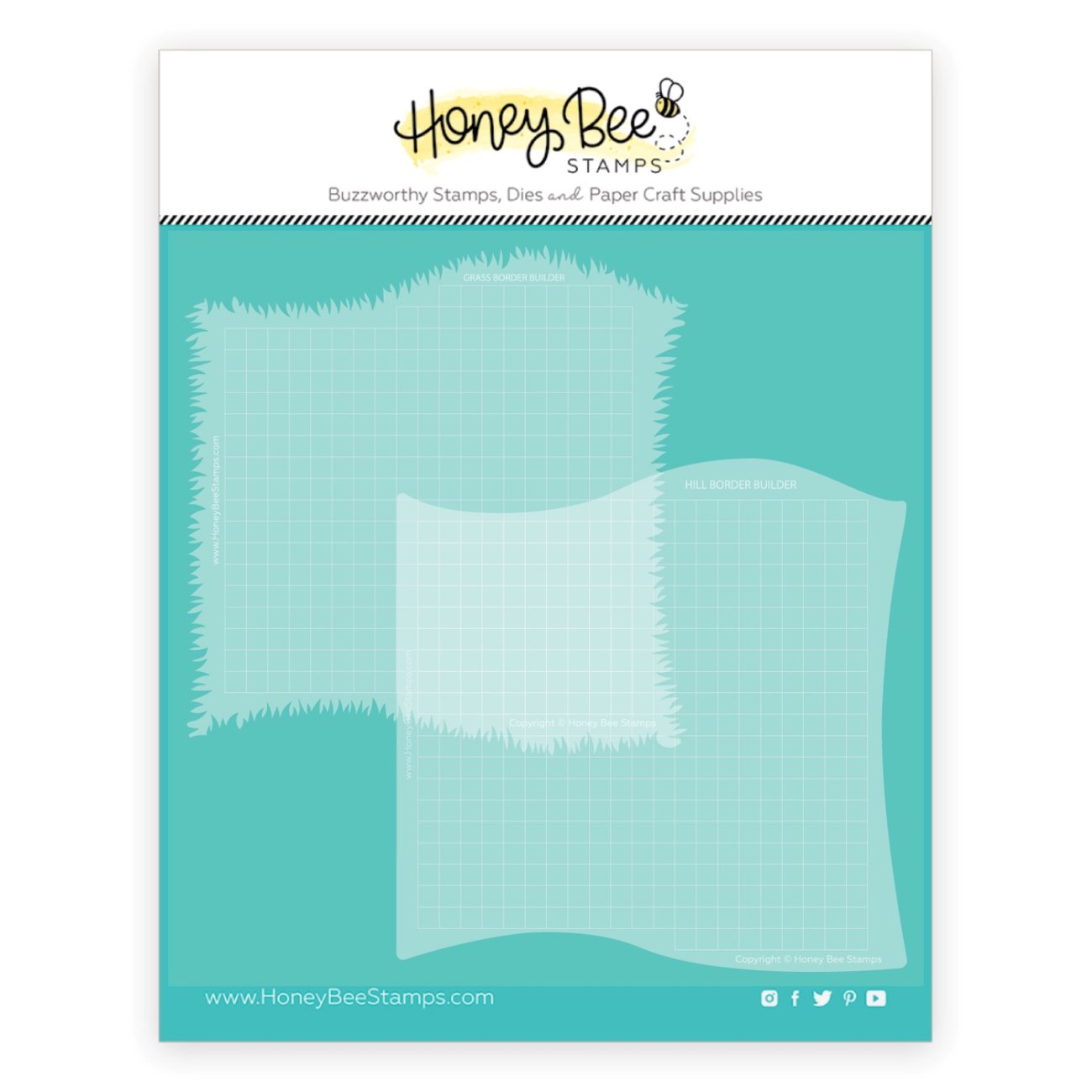 Honey Bee - Grassy Hill Borders | Stencils | Set of 2
