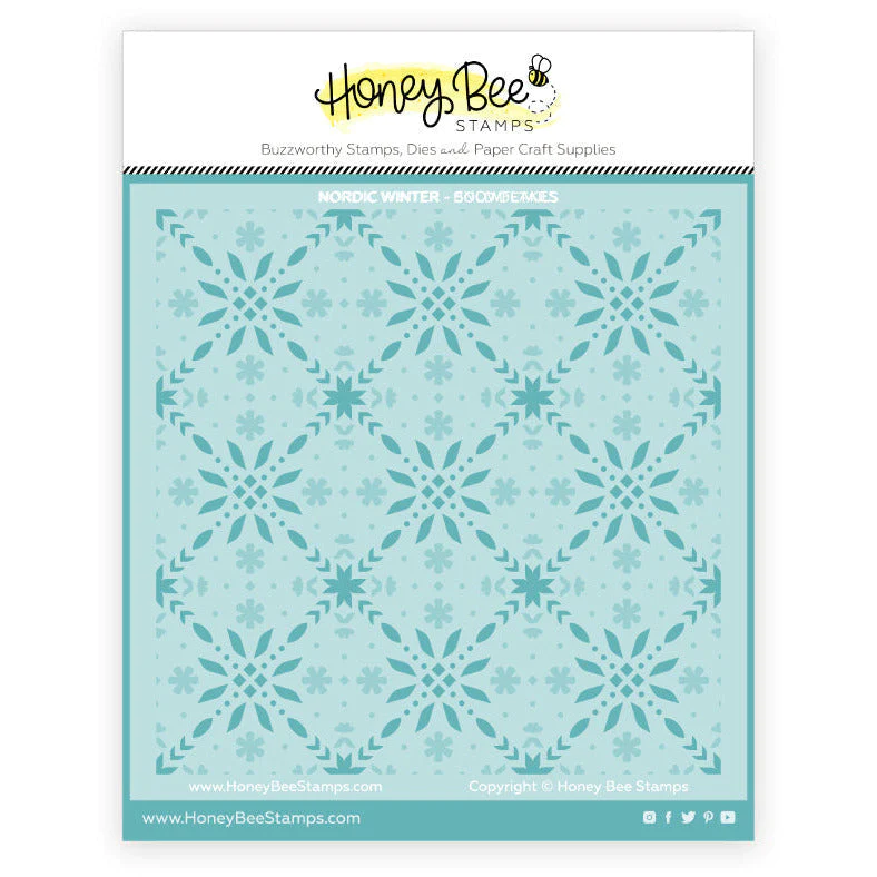 Honey Bee - Nordic Winter - Set of 2 Background Stencils
