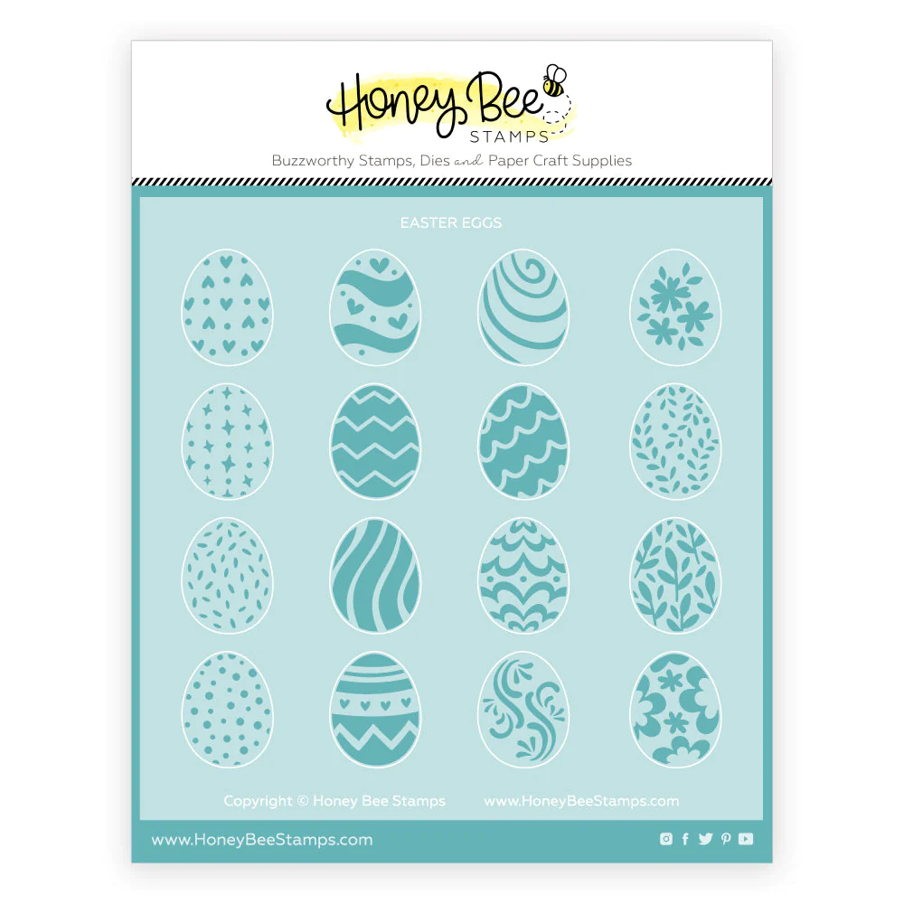 Honey Bee - Easter Eggs - Coordinating Stencil