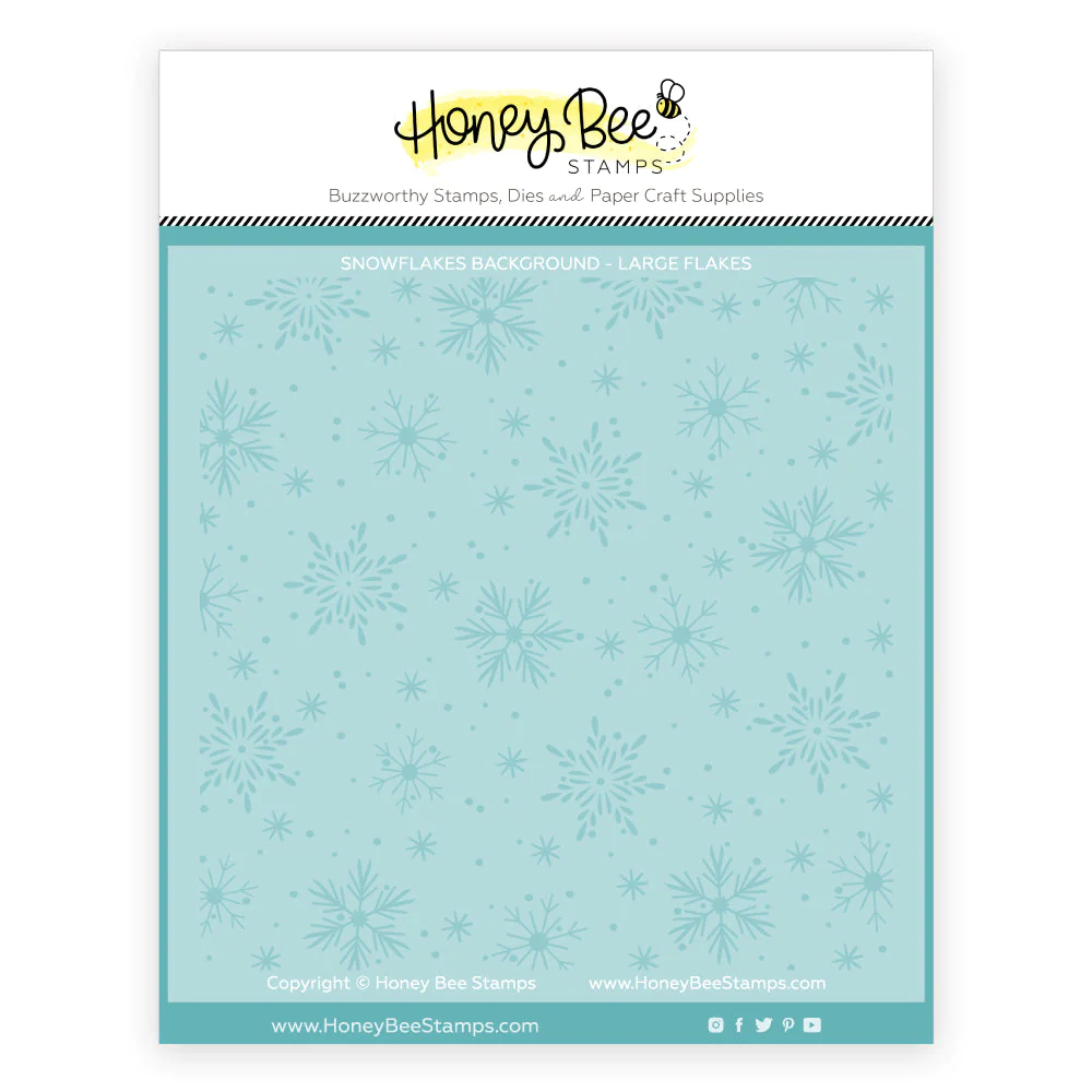 Honey Bee - Snowflakes Background - Set Of 2 Layering Stencils