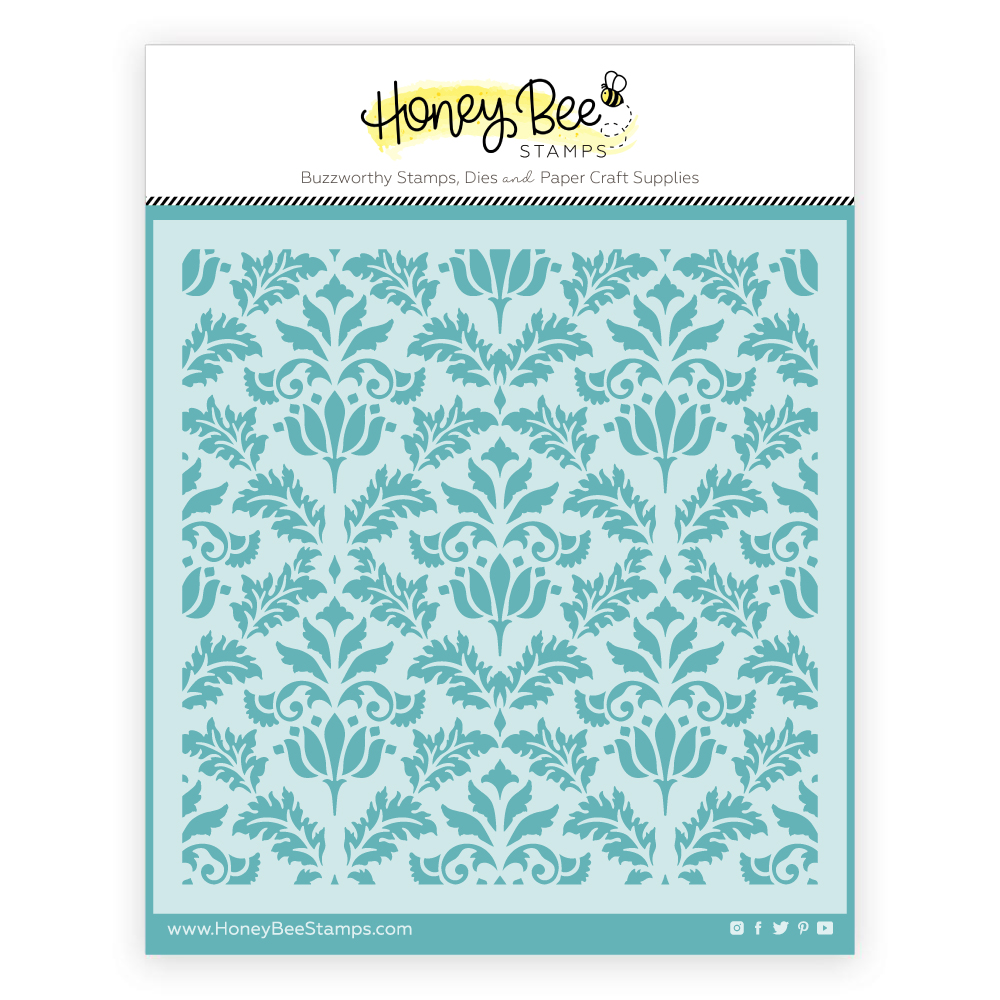 Honey Bee - Vintage Flourish - Background Stencil