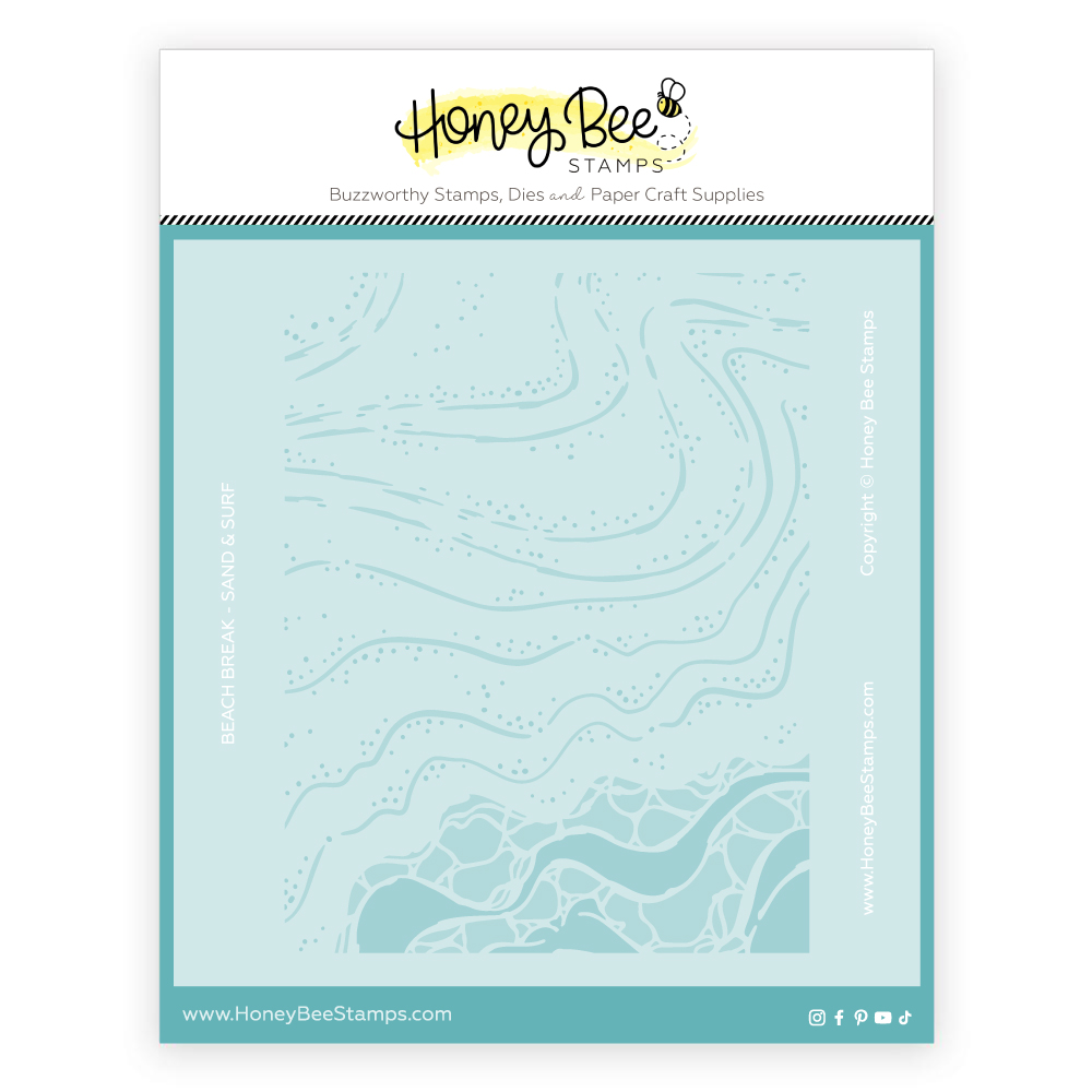 Honey Bee - Beach Break - Set of 2 Coordinating 6x6" Stencil