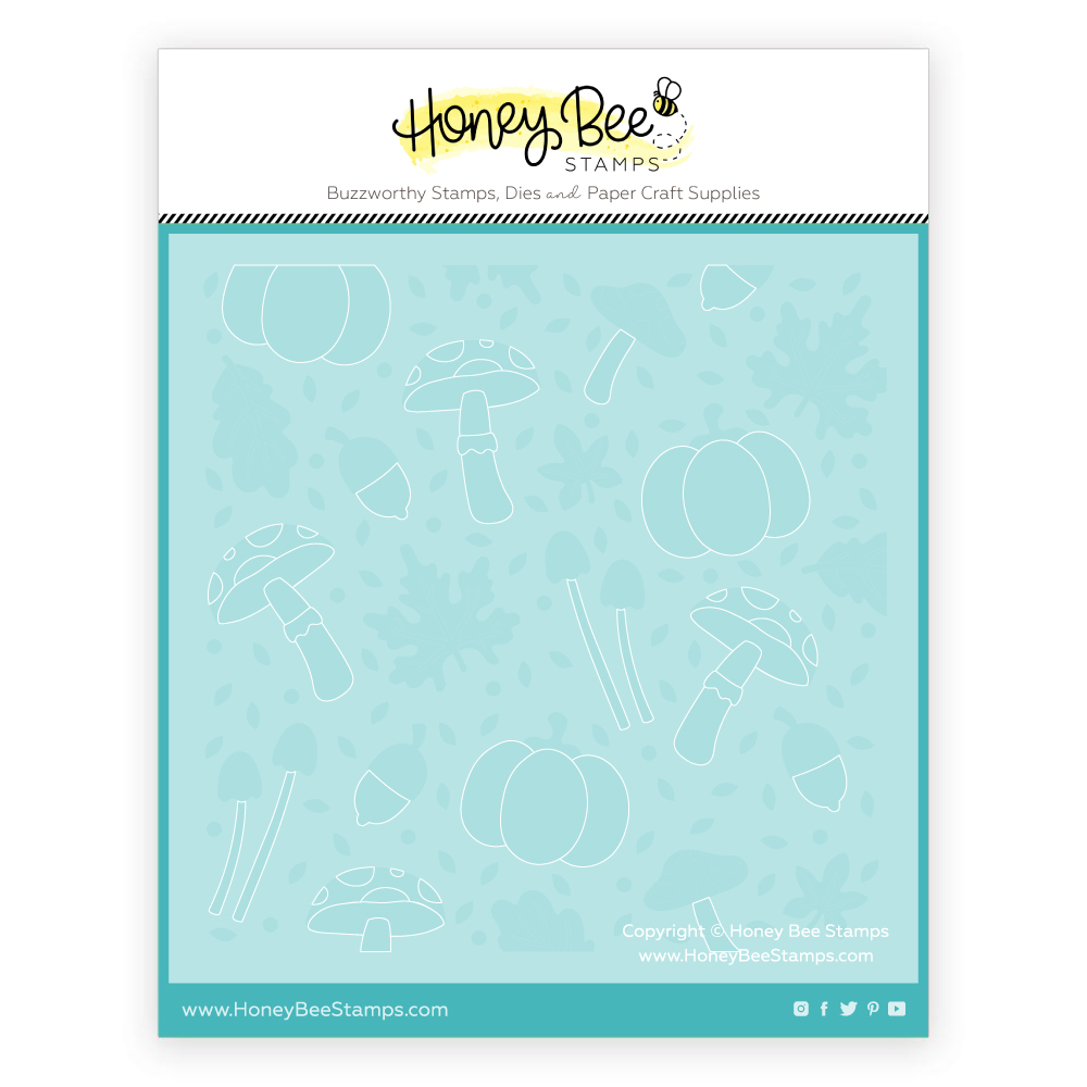 Honey Bee - Forest Floor - Set of 6 Background Stencil & Dies