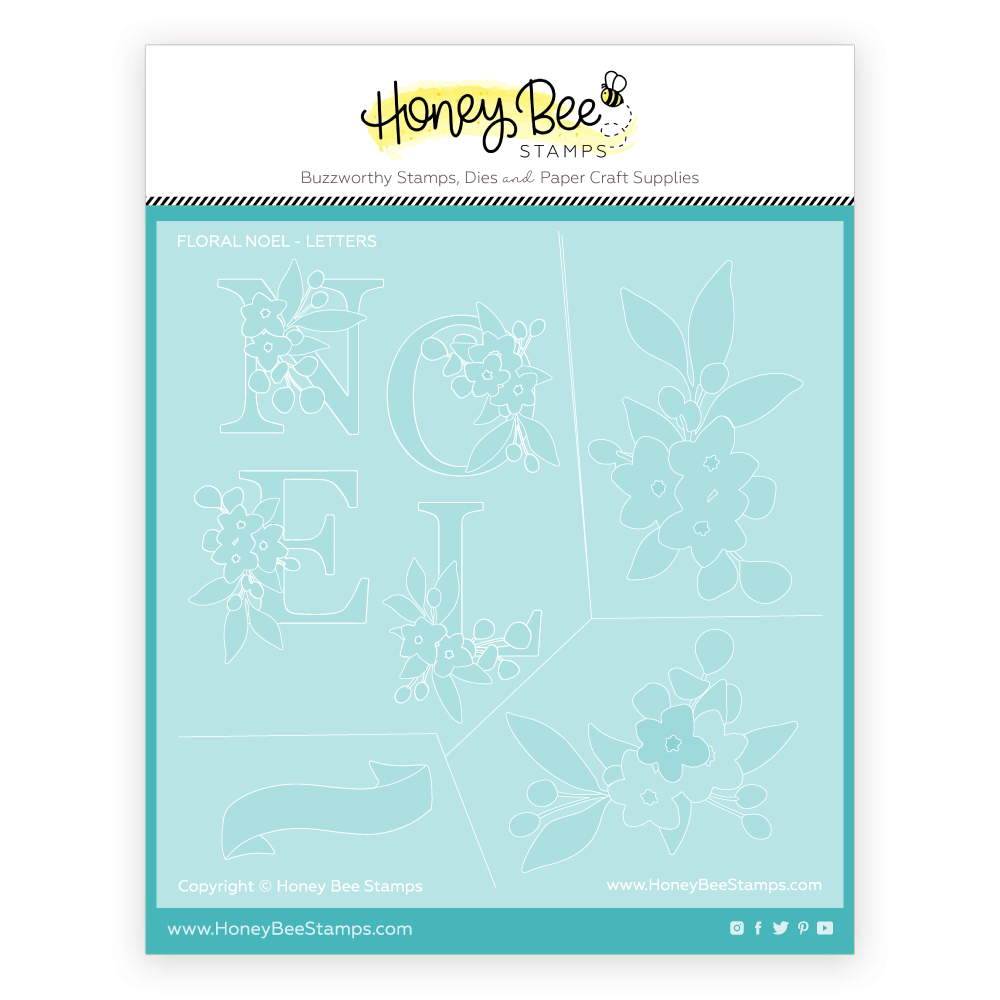 Honey Bee - Floral Noel - 6x6" Coordinating Stencil (Set of 6)
