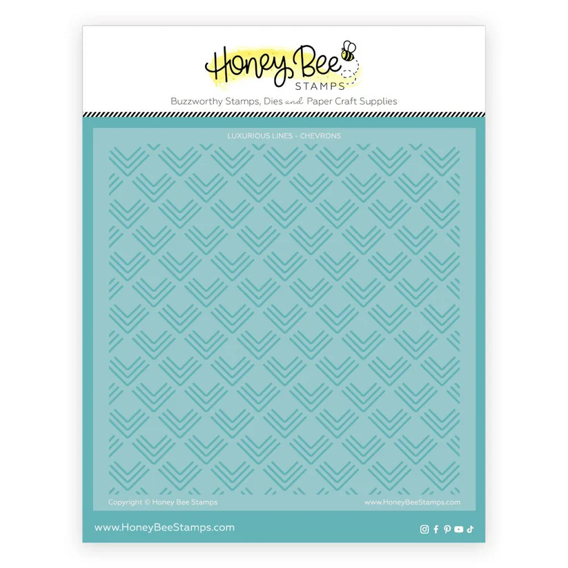 *NEW* - Honey Bee - Luxurious Lines - 6"x6" Stencil Set of 2 Layering Background Stencils