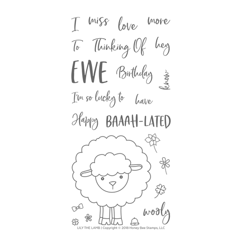 Honey Bee - Lily The Lamb | 4x8 Stamp Set