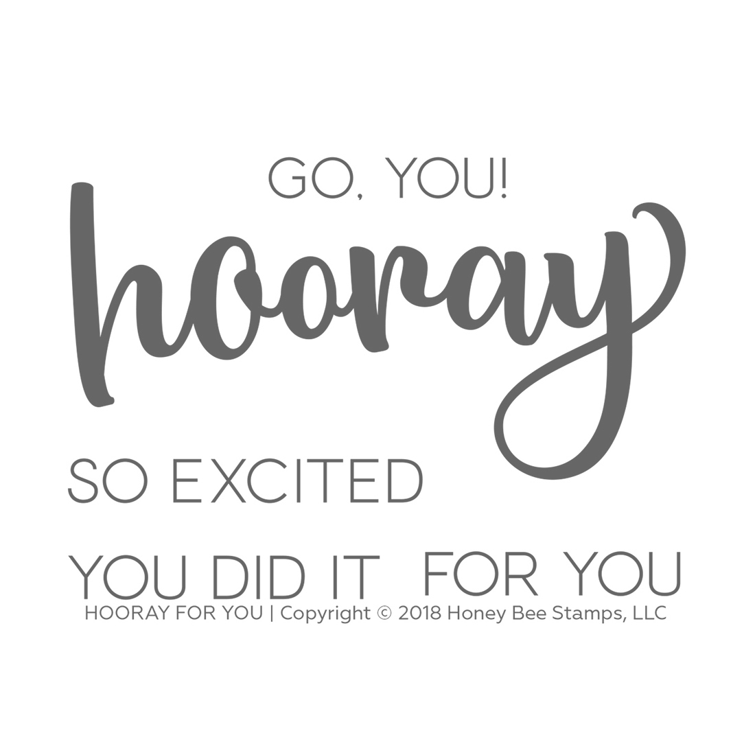 Honey Bee - Hooray For You | 3x4 Stamp Set