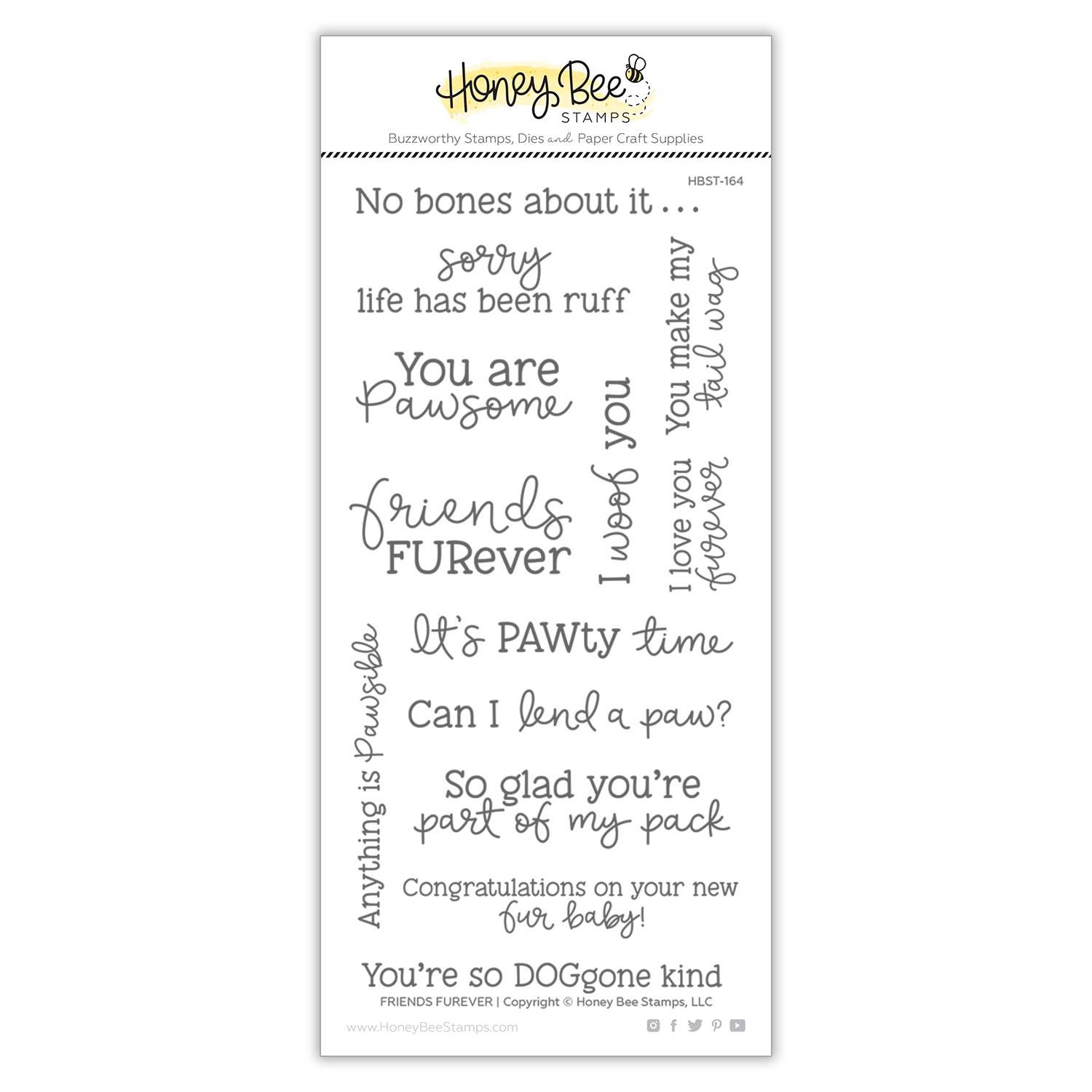 Honey Bee - Friends FURever | 4x8 Stamp Set