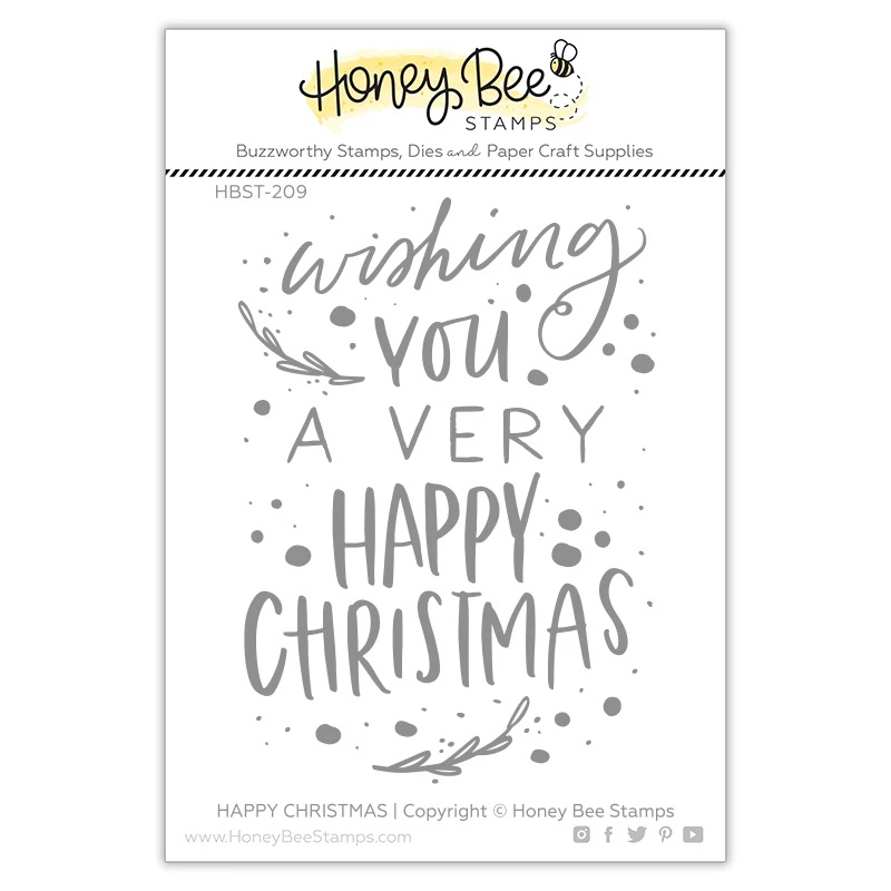 Honey Bee - Happy Christmas | 3x4 Stamp Set