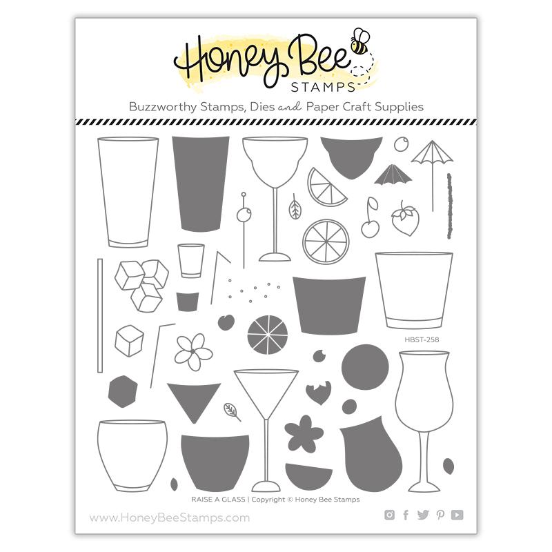 Honey Bee - Raise A Glass | 6x6 Stamp Set