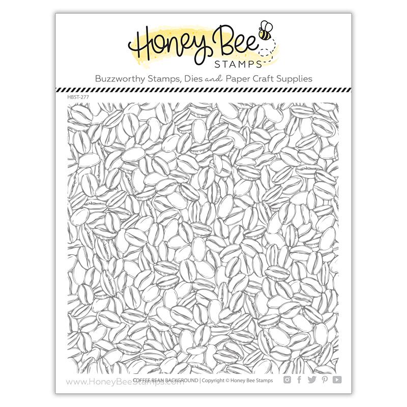 Honey Bee - Coffee Bean Background | 6x6 Stamp Set