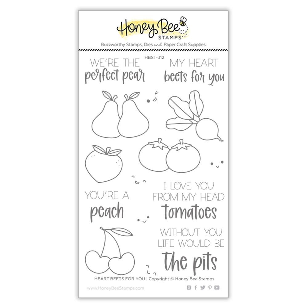 Honey Bee - Heart Beets For You | 4x6 Stamp Set