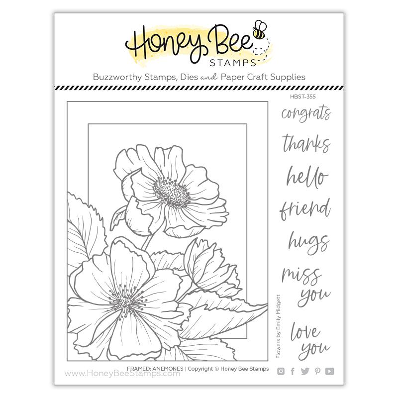 Honey Bee - Framed: Anemones | 6x6 Stamp Set