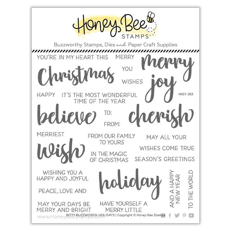 Honey Bee - Bitty Buzzwords: Holidays | 6x6 Stamp Set