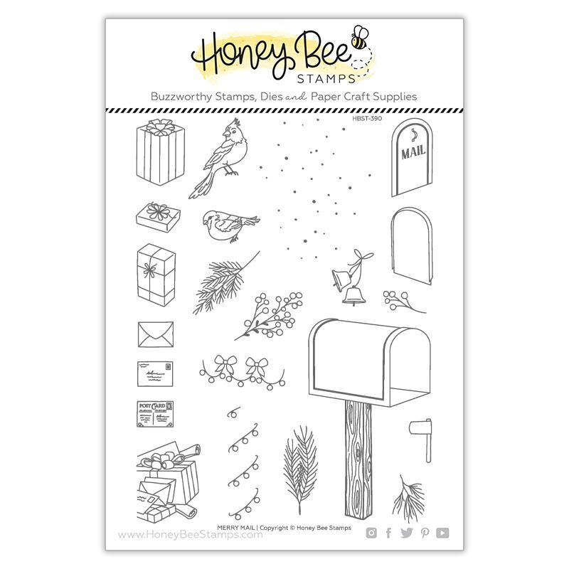 Honey Bee - Merry Mail | 6x8 Stamp Set