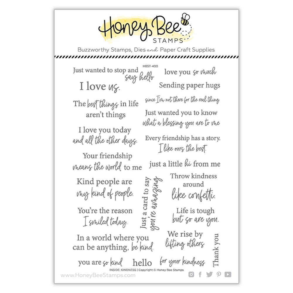 Honey Bee - Inside: Kindness Sentiments | 6x8 Stamp Set