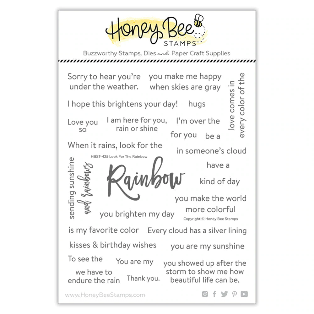 Honey Bee - Look For The Rainbow | 6x7 Stamp Set