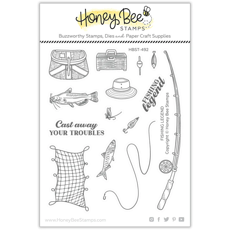 Honey Bee - Fishing Legend 5x6 Stamp Set