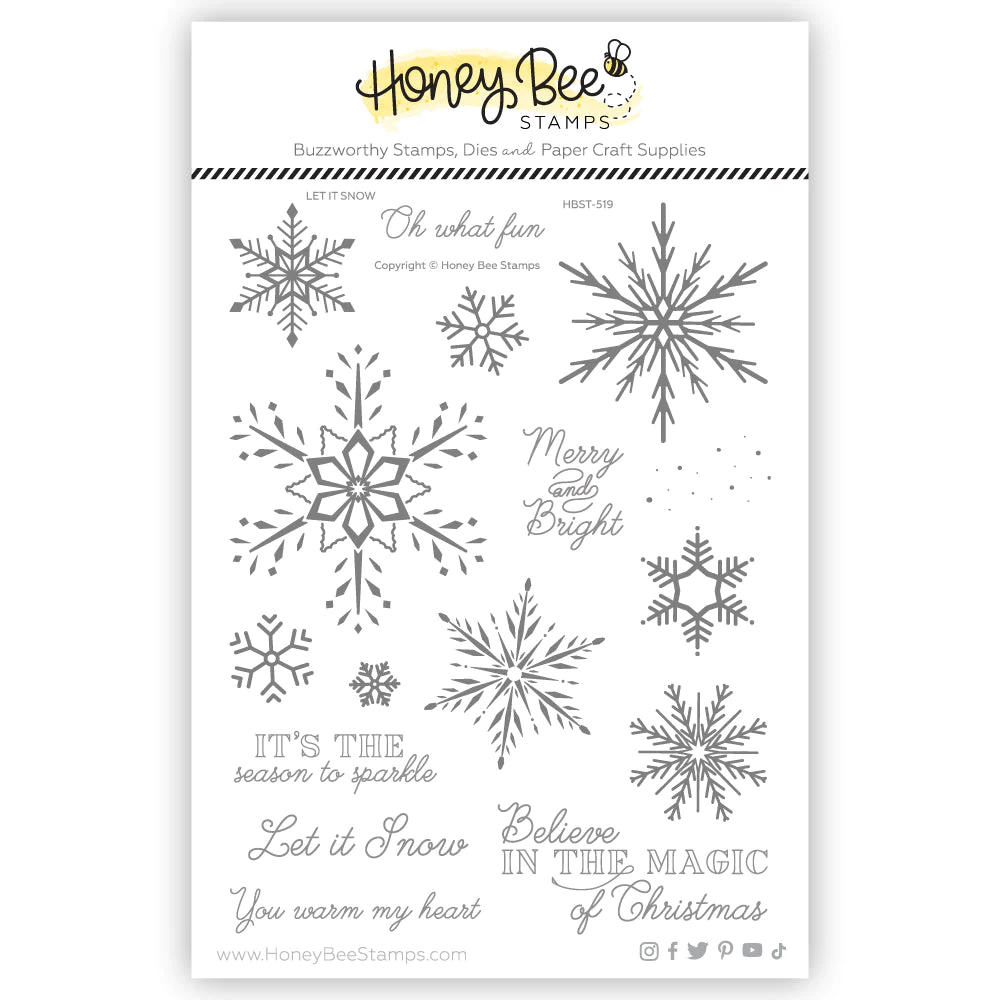 Honey Bee - Let It Snow - 6x8 Stamp Set