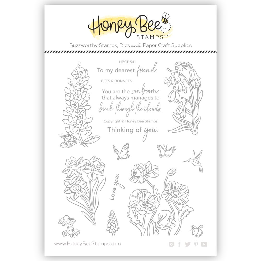 Honey Bee - Bees & Bonnets 5x6 Stamp Set