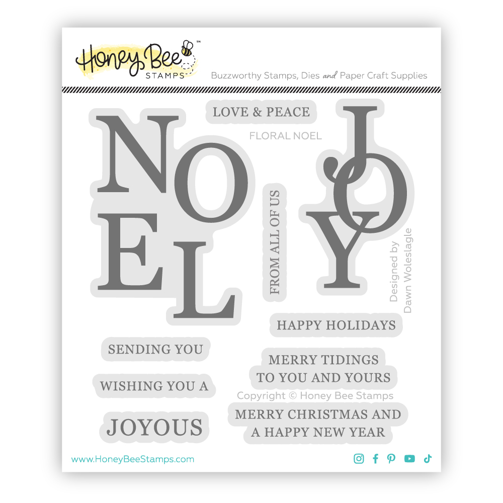 Honey Bee - Floral Noel 4x4 Stamp Set