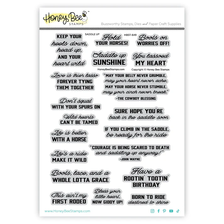 Honey Bee - Saddle Up 6x8 Stamp Set