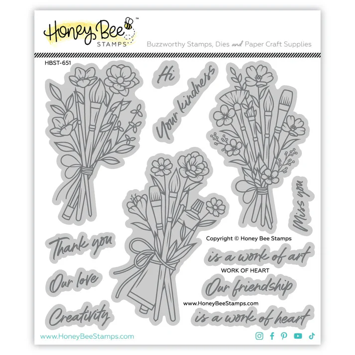 Honey Bee - Work Of Heart 6x6 Stamp Set