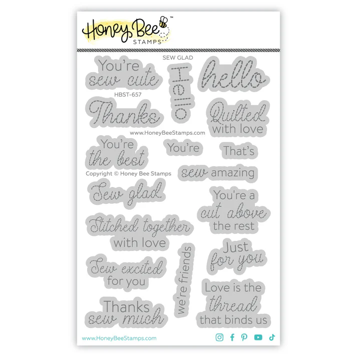 Honey Bee - Sew Glad 4x6 Stamp Set