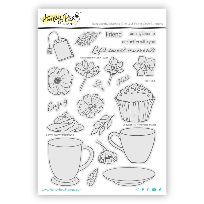 **NEW* - Honey Bee - Life's Sweet Moments - 6"x 8" Stamp Set