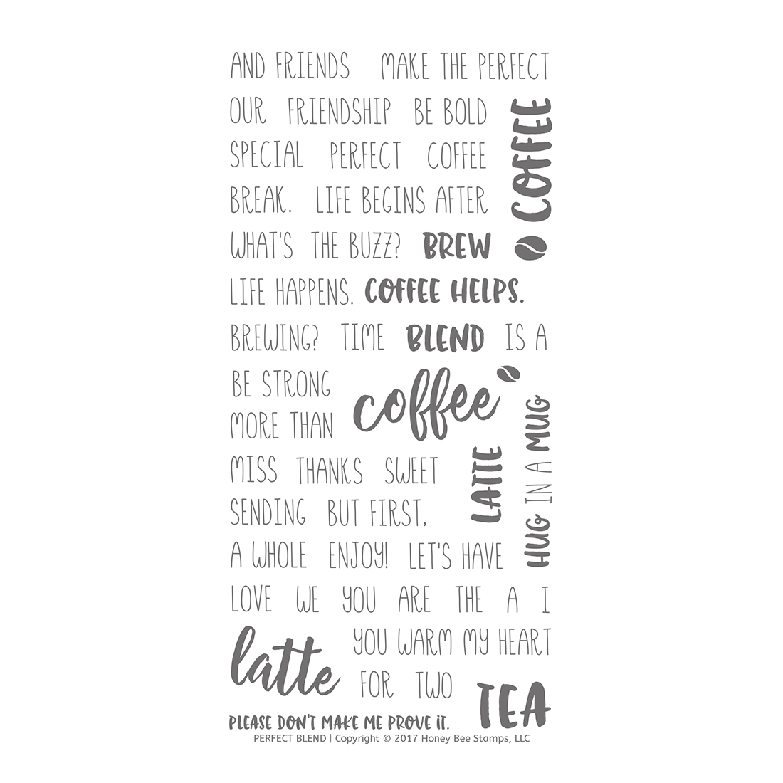 Honey Bee Stamps - Perfect Blend | 4x8 Stamp Set
