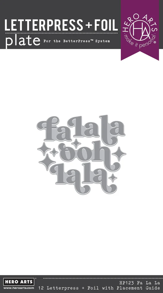 Spellbinders - Hero Arts Fa La La BetterPress + Foil Set from the Very Merry Collection