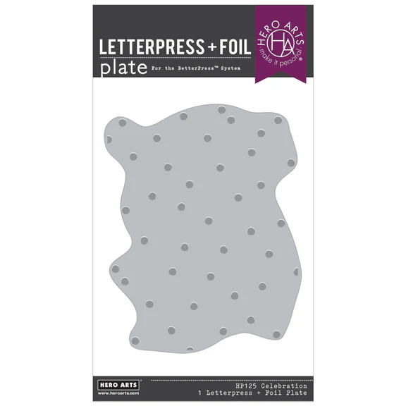 *NEW* - Spellbinders - Hero Arts Celebration Letterpress + Foil Plate from the Yule Fuel Collection