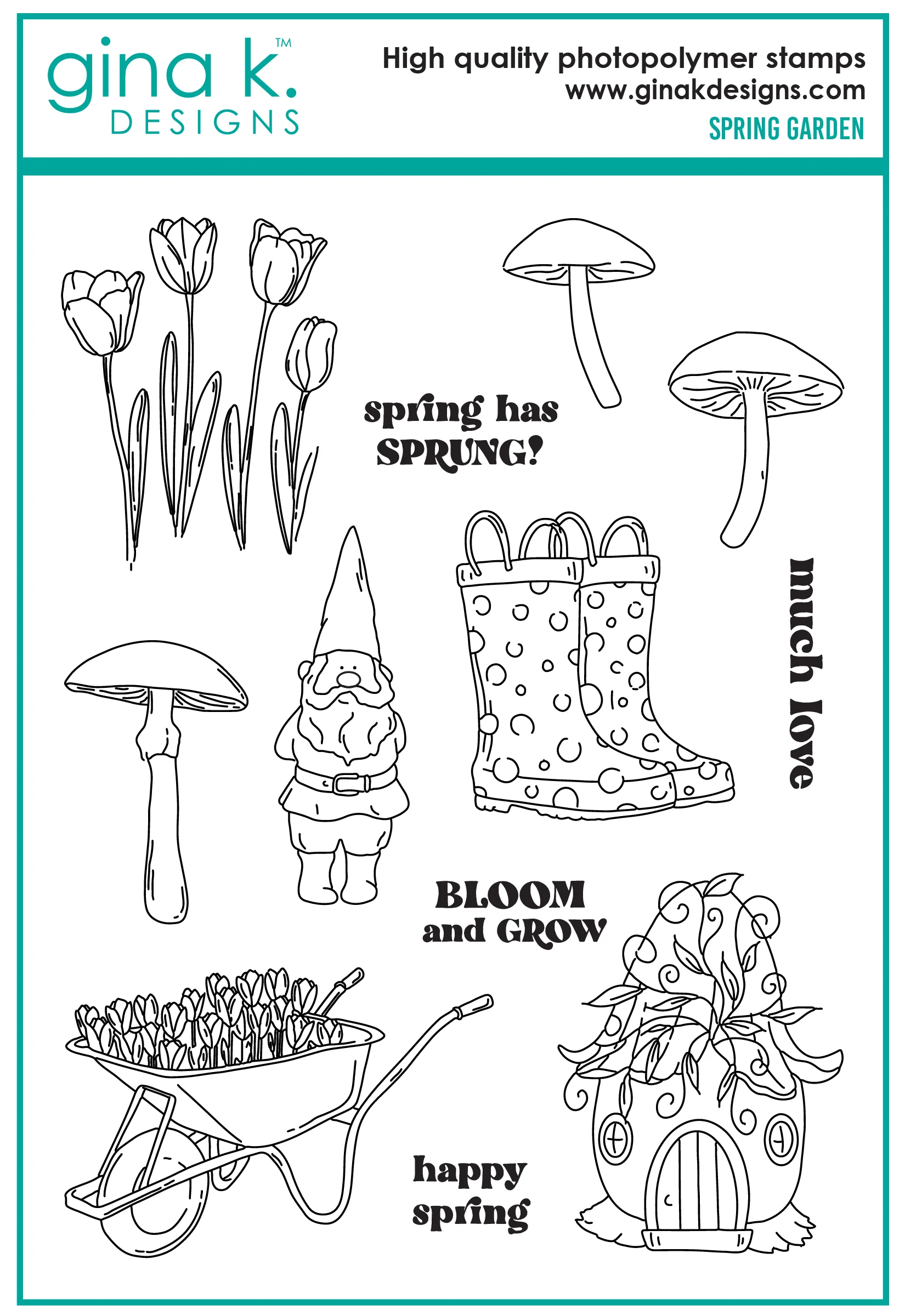 Gina K Designs - Spring Garden - STAMPS